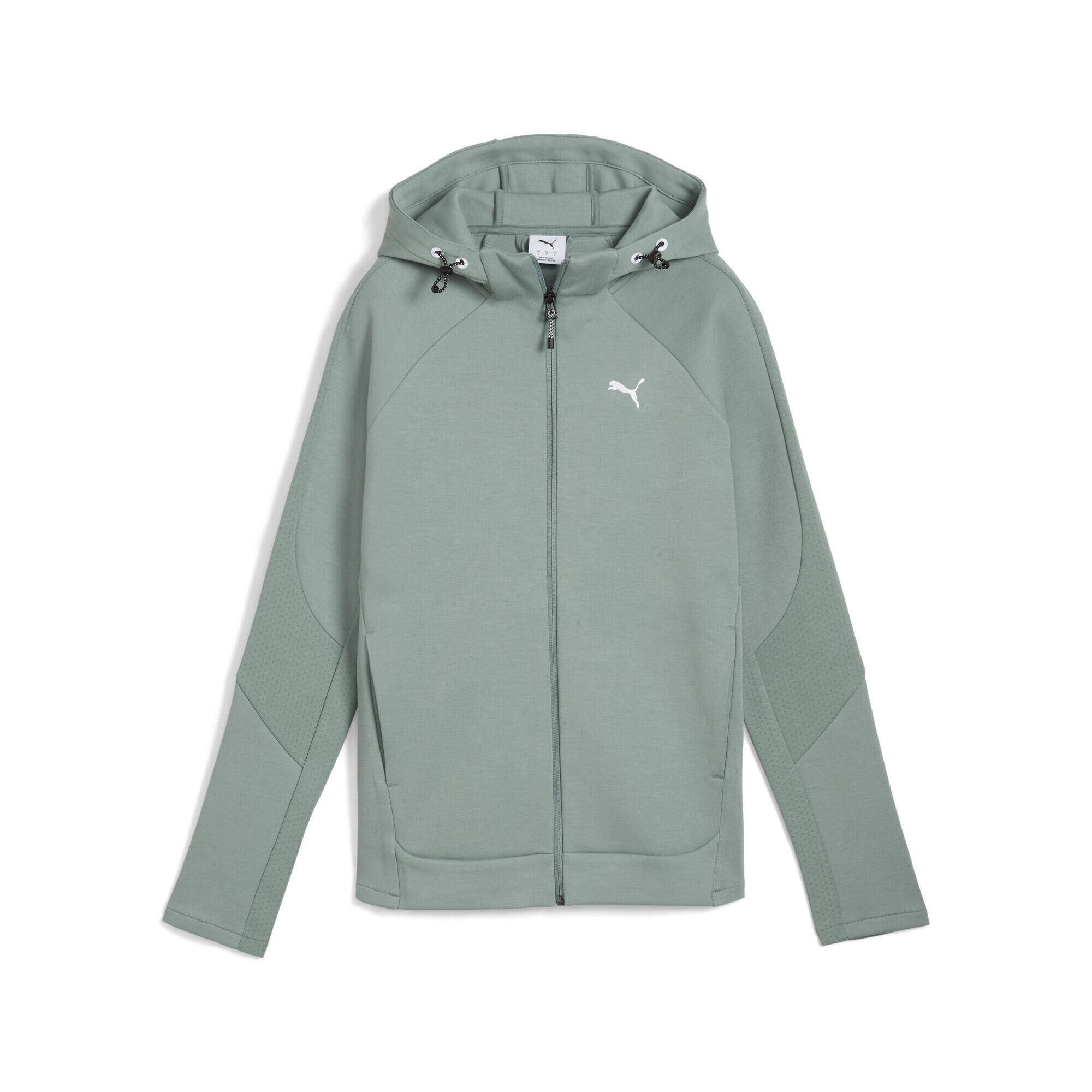 PUMA Felpa con zip integrale e cappuccio EVOSTRIPE da donna PUMA Green Moon