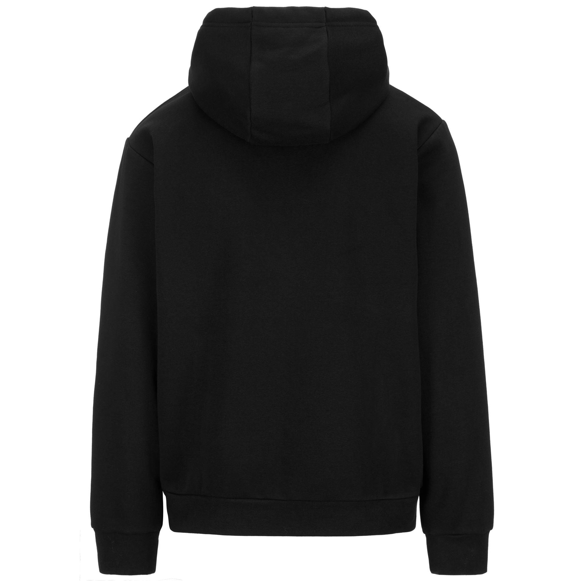 Felpa con cappuccio da uomo in cotone nero da sportivo 3/5