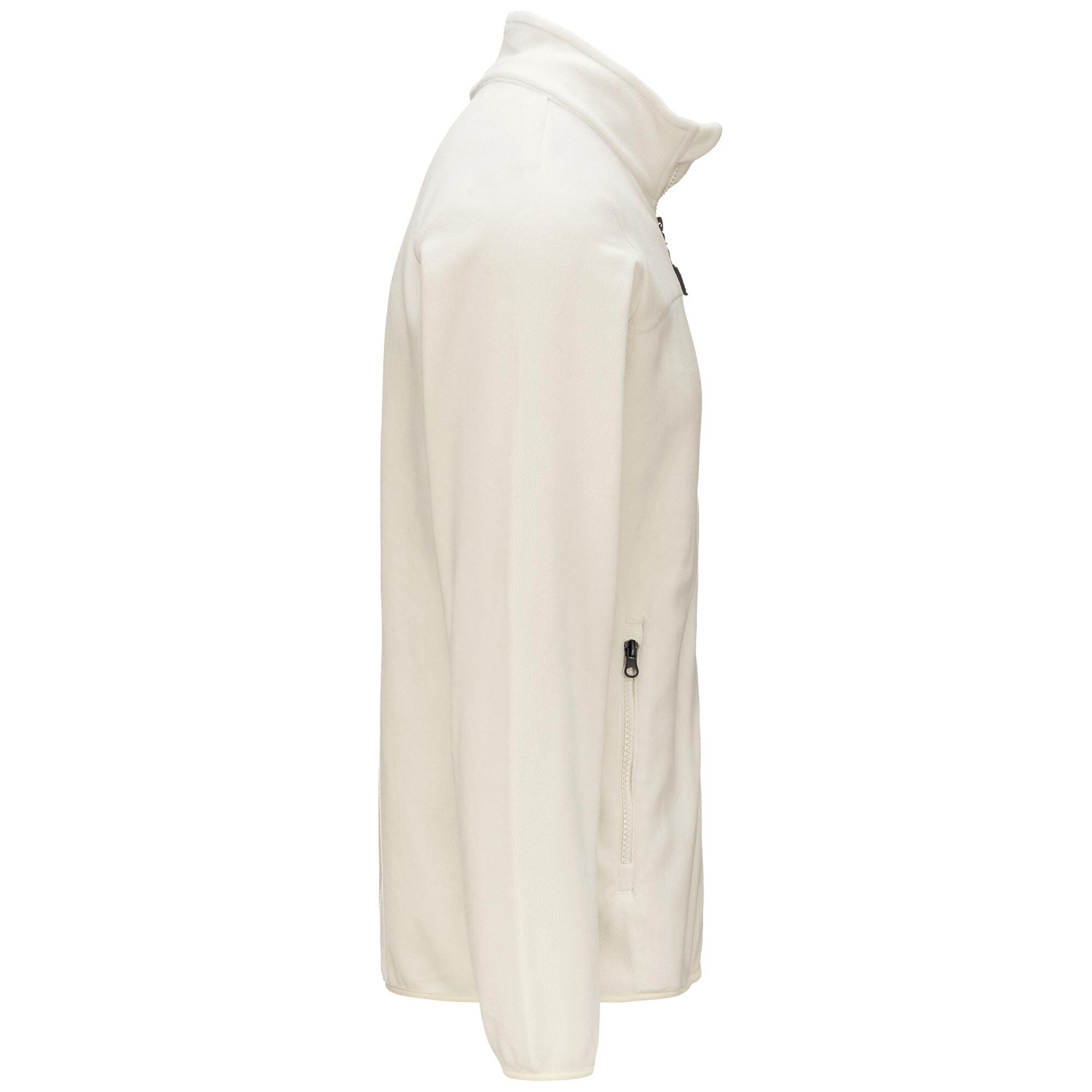 Felpa con zip da uomo in poliestere bianco da sportivo 2/5