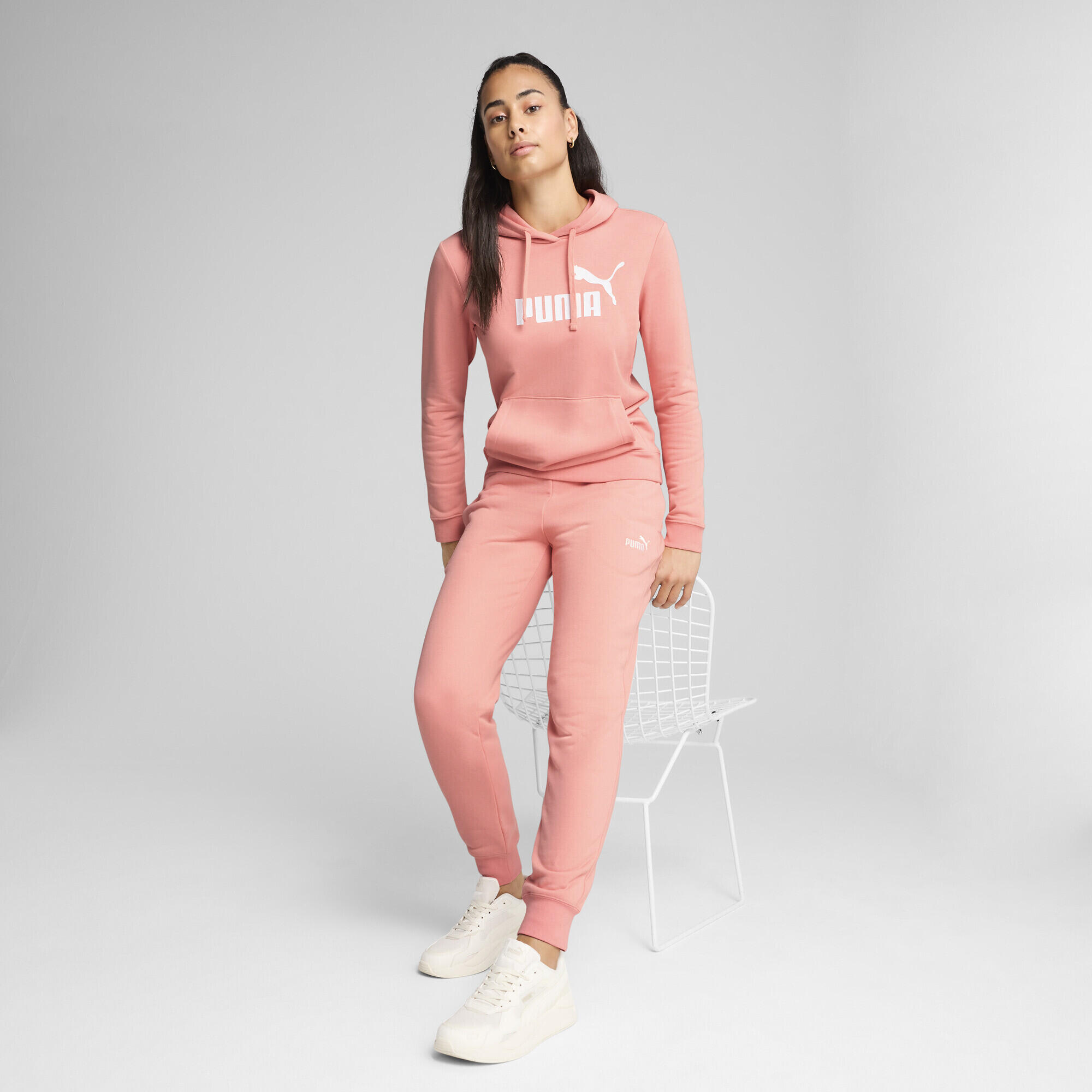 Felpa con cappuccio ESS N. 1 Logo da donna PUMA Pink Fruit 4/7