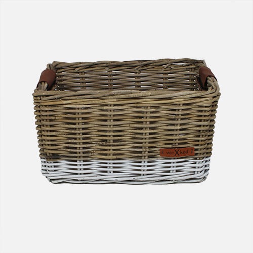 Cesta de Caja L Gris con Base Blanca 2/2