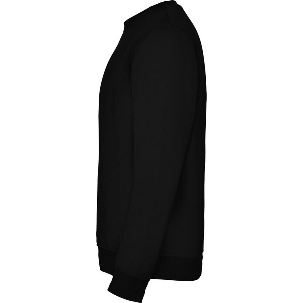 Unisex Clasica Crew Hals Sweatshirt voor volwassenen (Massief zwart) 4/4