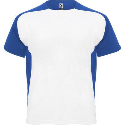 Maglietta Sportiva Maniche Corte Bambini Roly Bugatti Nero Tinta Unita Bianco