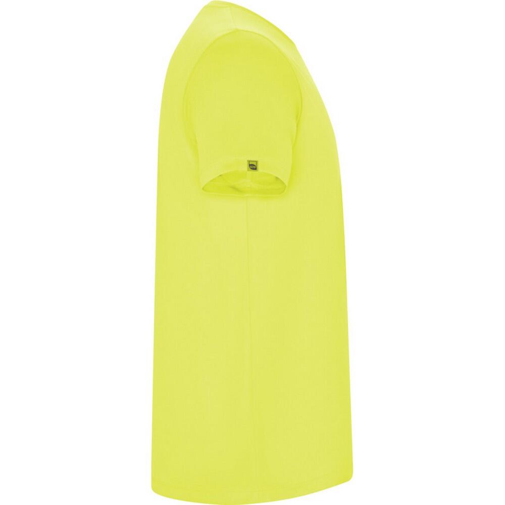 Camiseta Imola de Manga Corta Deportivo para Niños/Niñas Amarillo Fluorescente 3/3