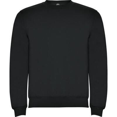 Felpa Girocollo Adulto Unisex Roly Clasica Nero Tinta Unita