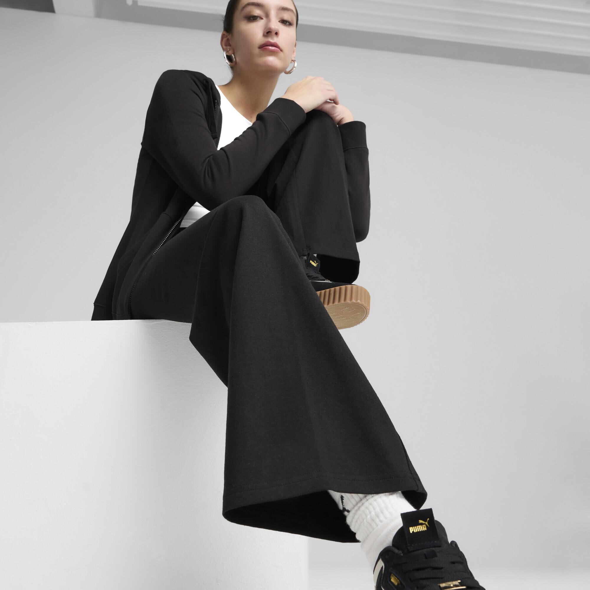 Leggings a vita alta con logo ESS N. 1 da donna PUMA Black 3/7
