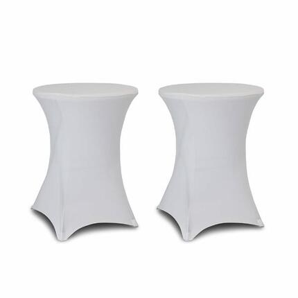 Lot de 2 housses – GALA – Housses pour mange-debout 80cm, polyester, noir |