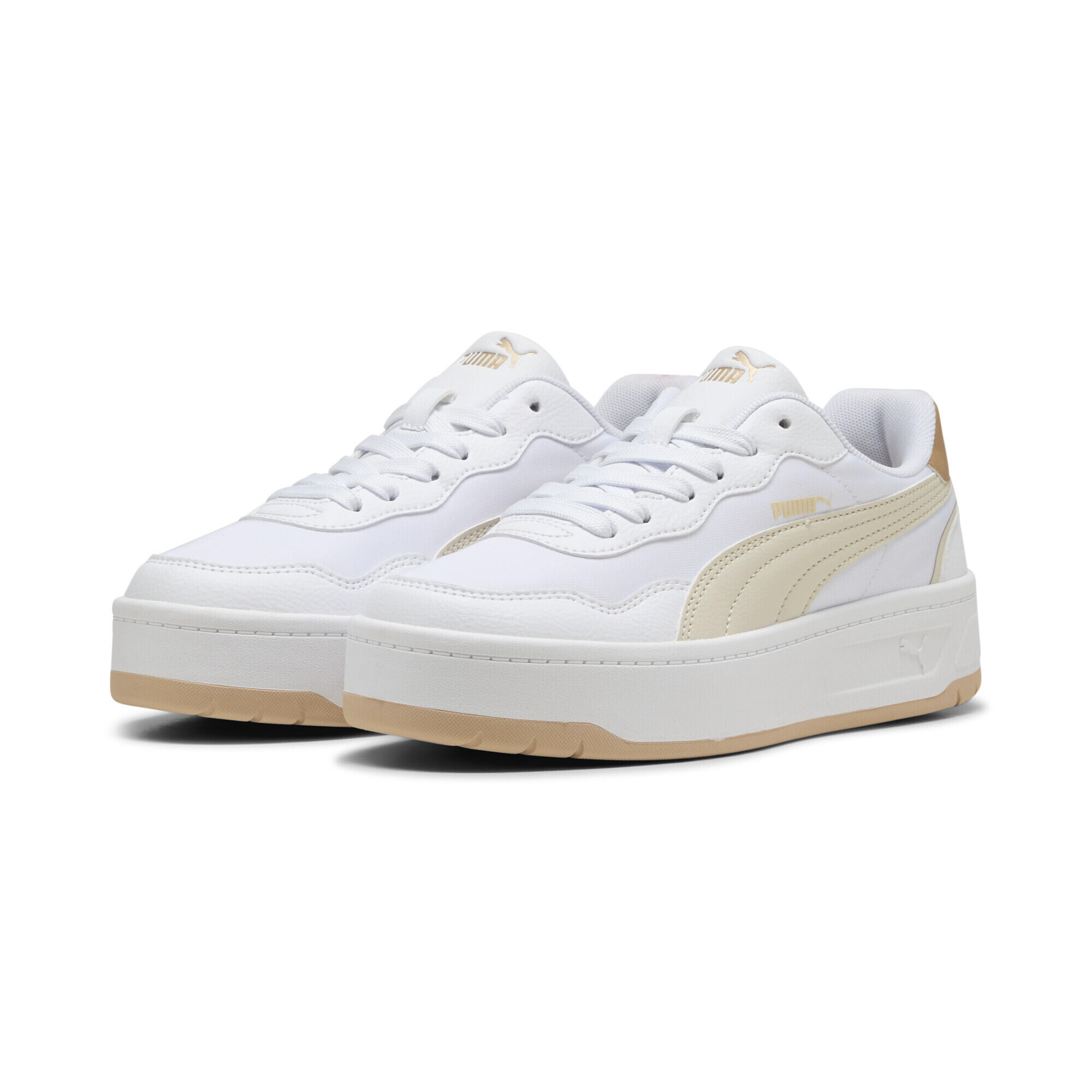 Puma - Sneakers Court Lally Skye Aqua Metallics Femme Puma - Baskets - Beige|blanc - Decathlon