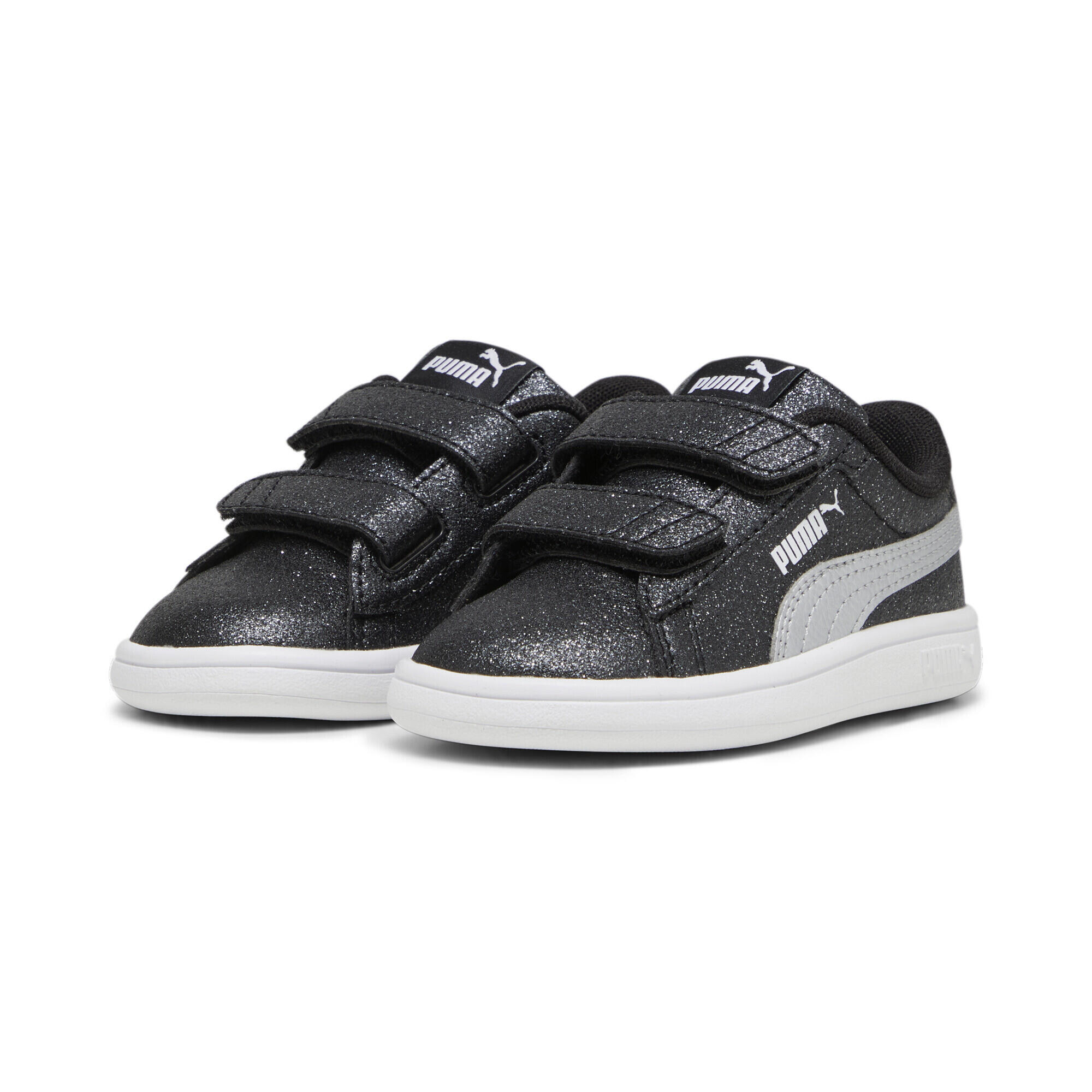 PUMA PUMA Smash 3.0 Glitz Glam sneakers voor peuters PUMA Black Silver White Metallic