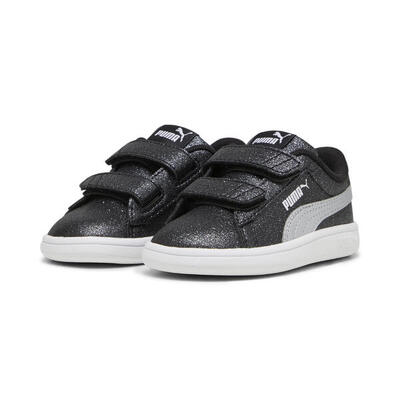 Zapatillas PUMA Smash 3.0 Glitz Glam infantiles PUMA Black Silver White Metallic
