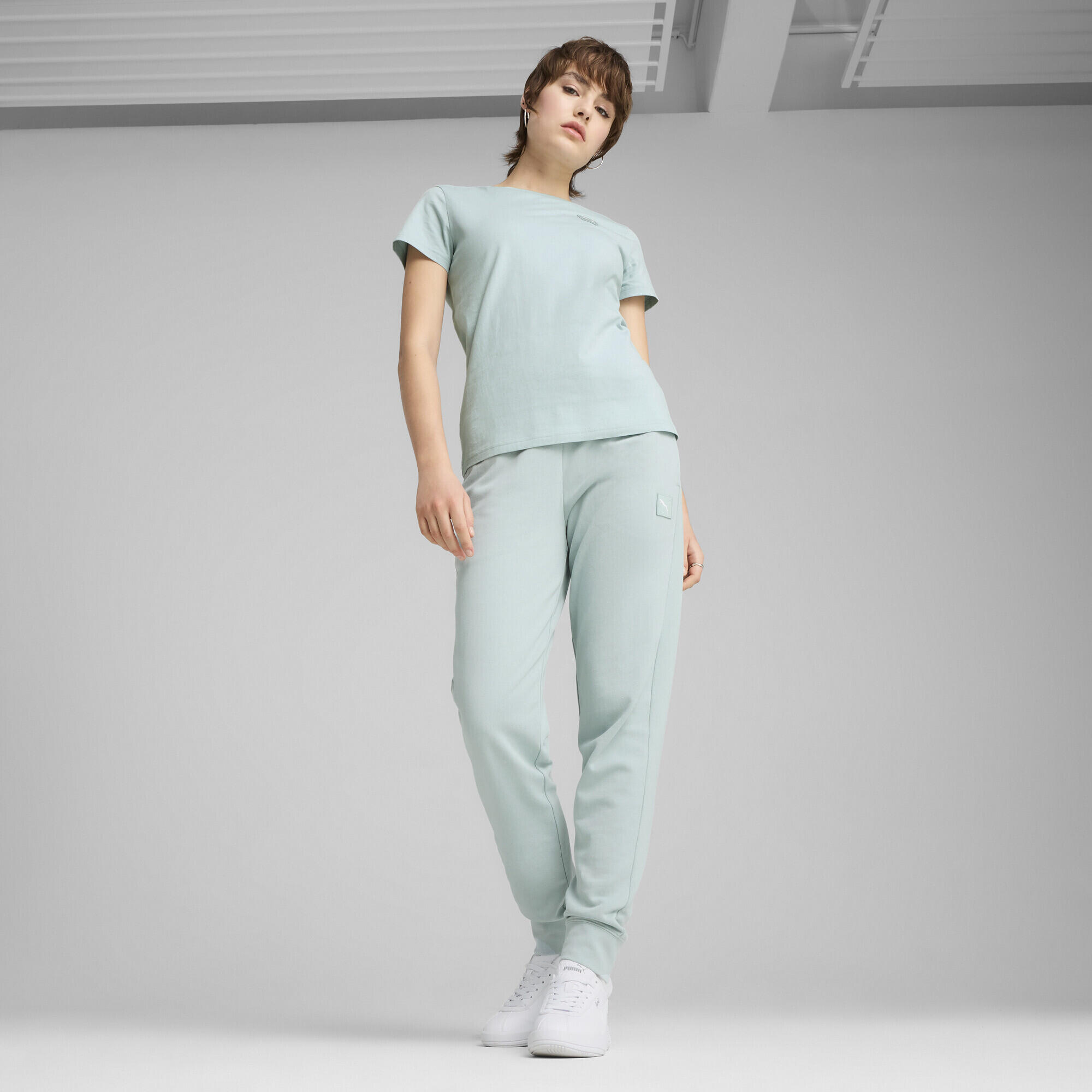 Pantalon de survêtement ESS ELEVATED Femme PUMA Modern Mint Green 4/7