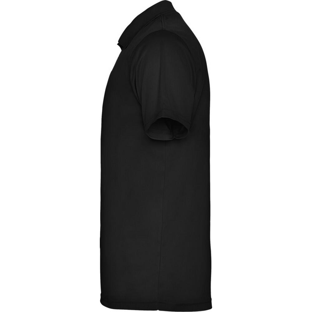 Childrens/Kids Monzha Polo Shirt (Solid Black) 3/4