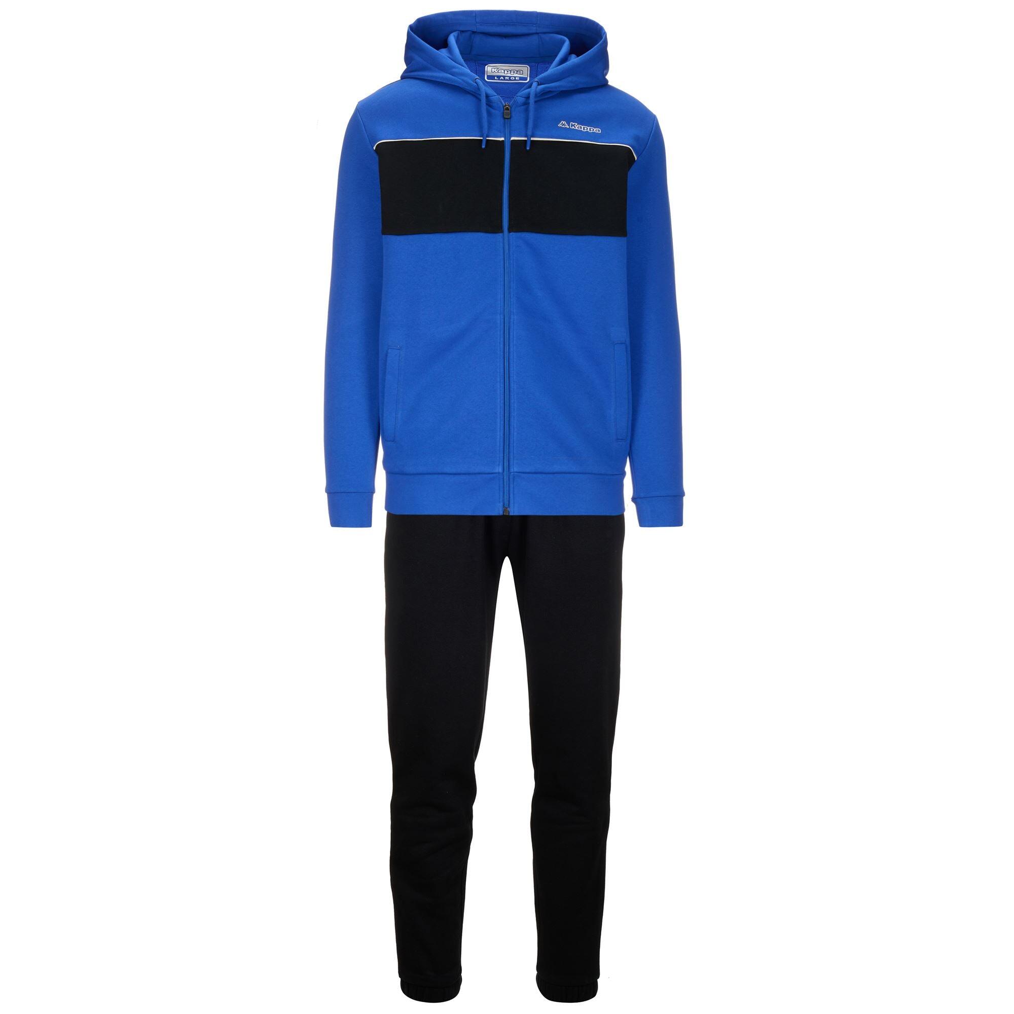 KAPPA tuta da uomo in cotone blu da fitness