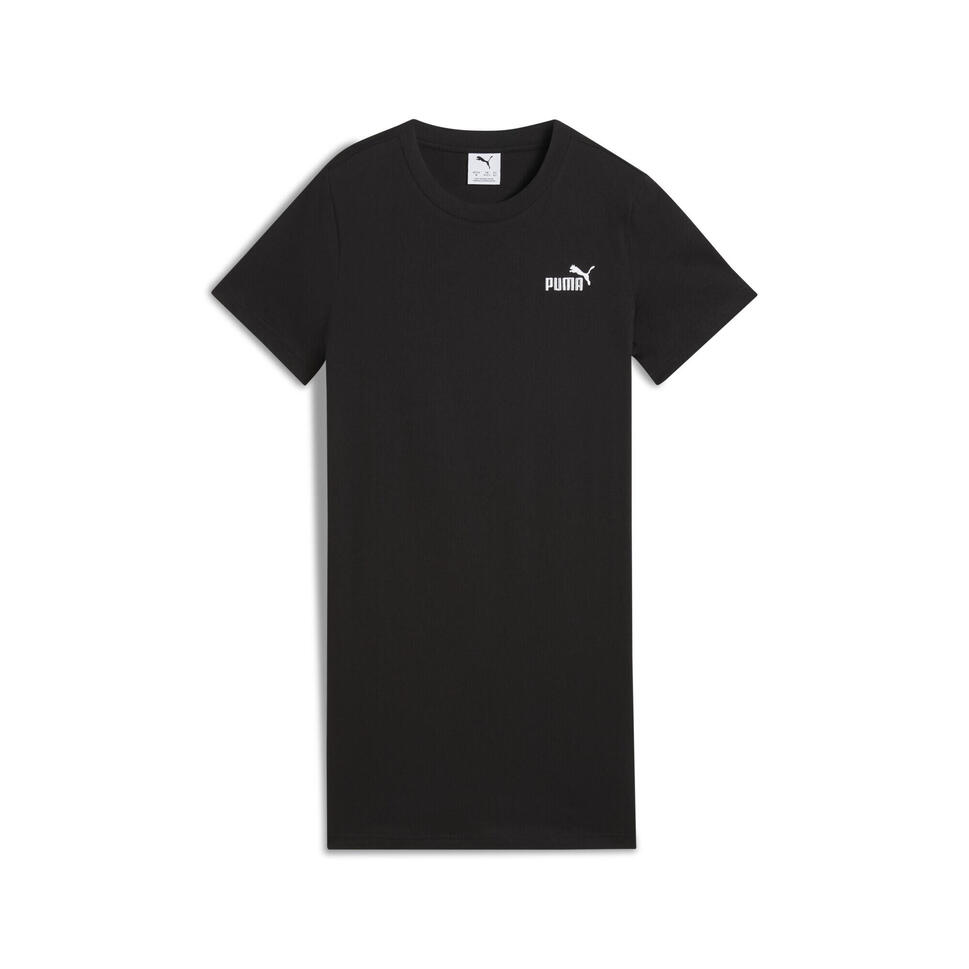 Młodzieżowa sukienka Essentials z małym logo No. 1 i krótkim rękawem PUMA Black