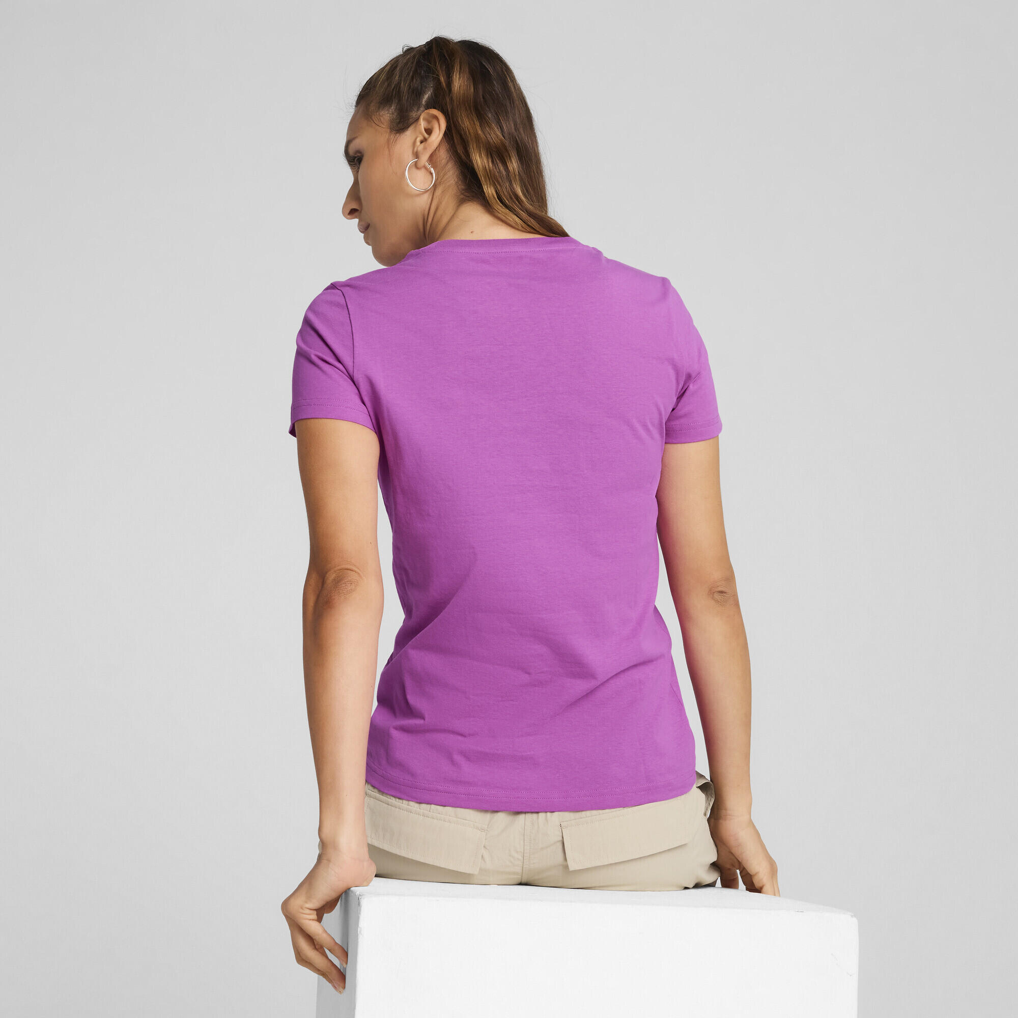 ESS ELEVATED T-shirt voor dames PUMA Wild Berry Purple 3/7