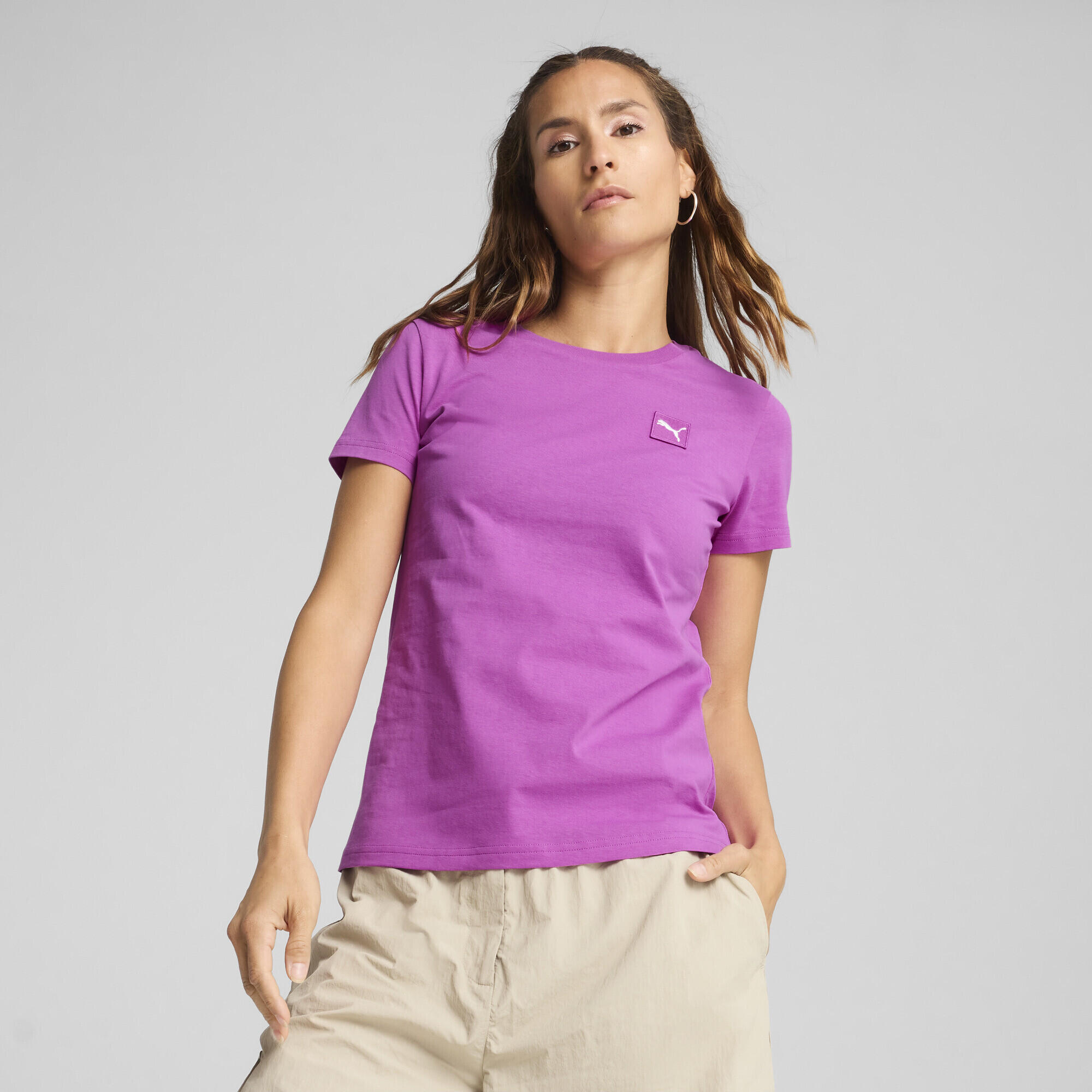 ESS ELEVATED T-shirt voor dames PUMA Wild Berry Purple 2/7