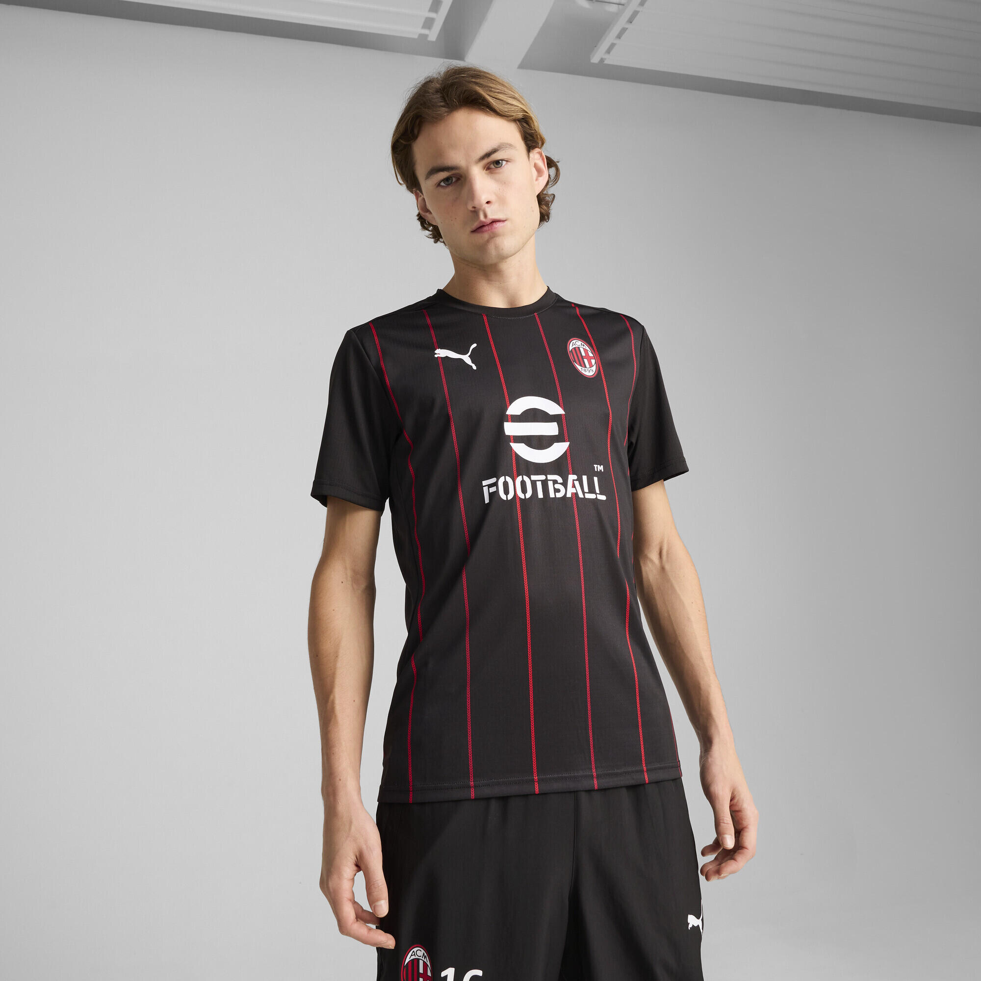 Camiseta prepartido del AC Milan con cremallera de un cuarto Hombre PUMA 2/7