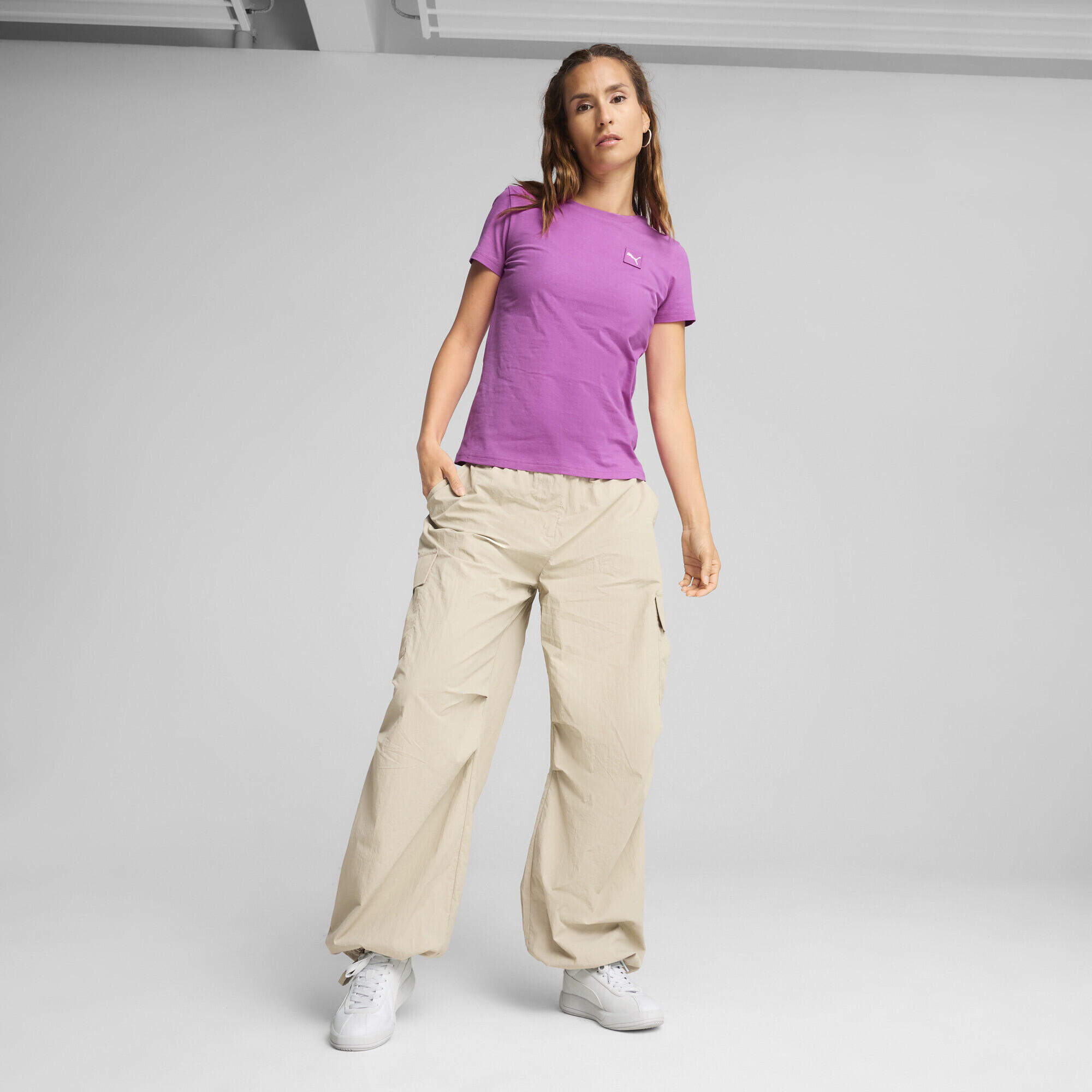 ESS ELEVATED T-shirt voor dames PUMA Wild Berry Purple 4/7