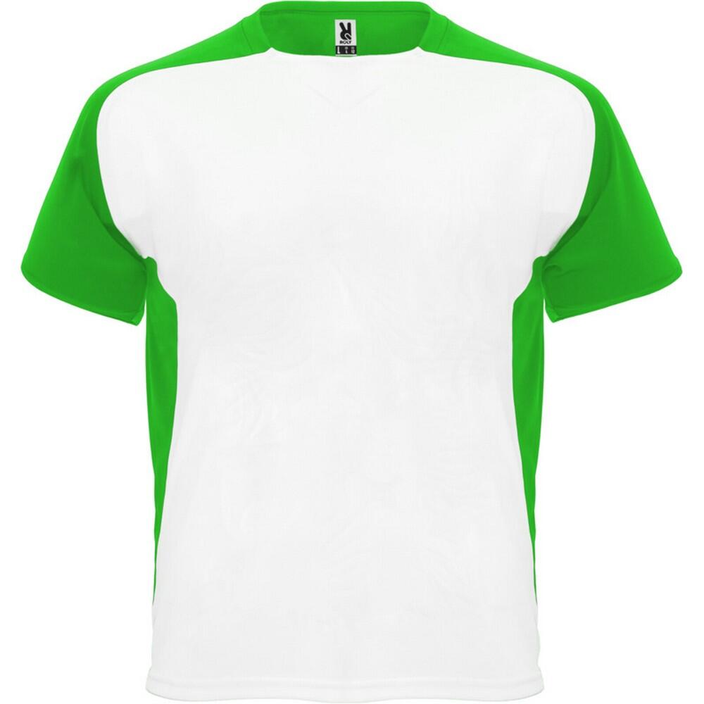 Childrens/Kids Bugatti ShortSleeved Sports TShirt (White/Fern Green)