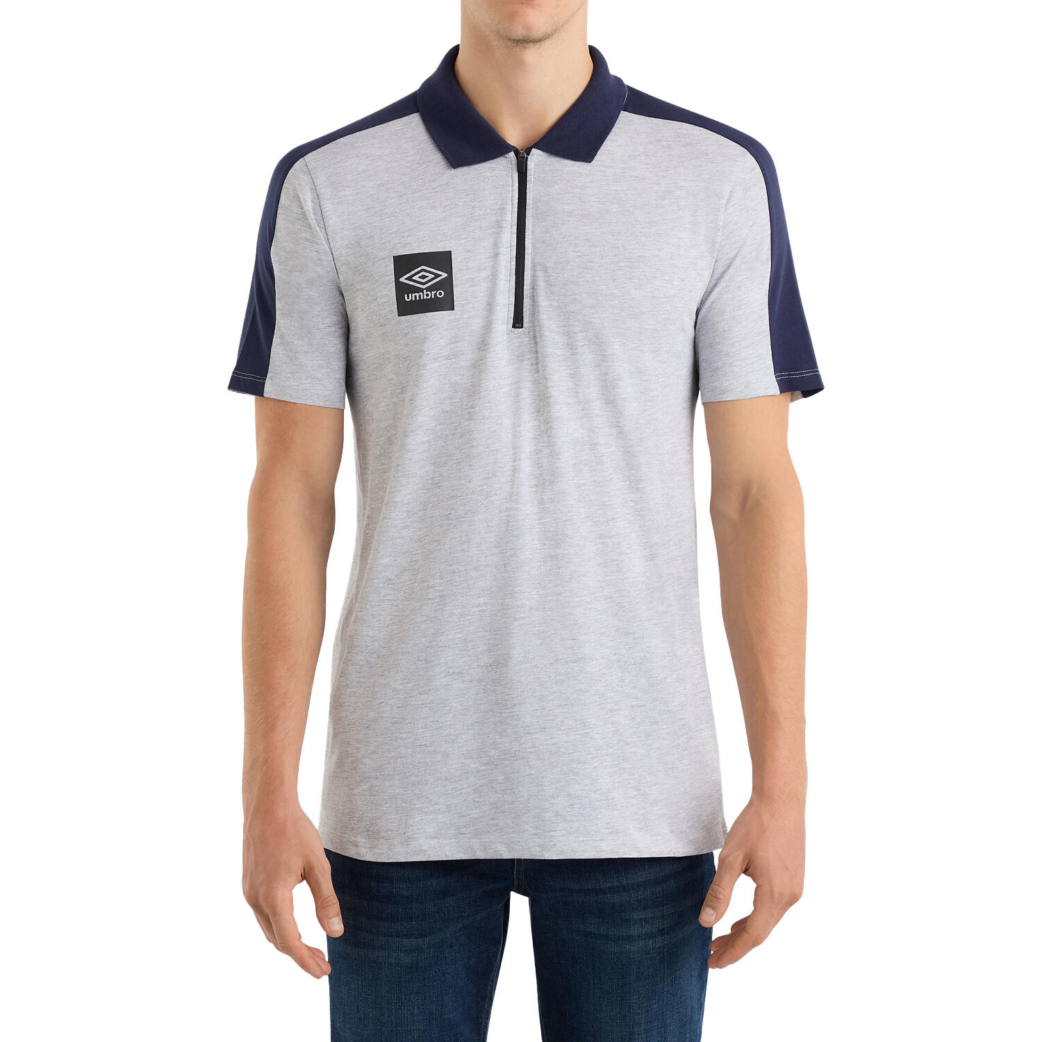 Polo TERRACE Homme (Gris Clair Chiné / Bleu Violacé) 3/3