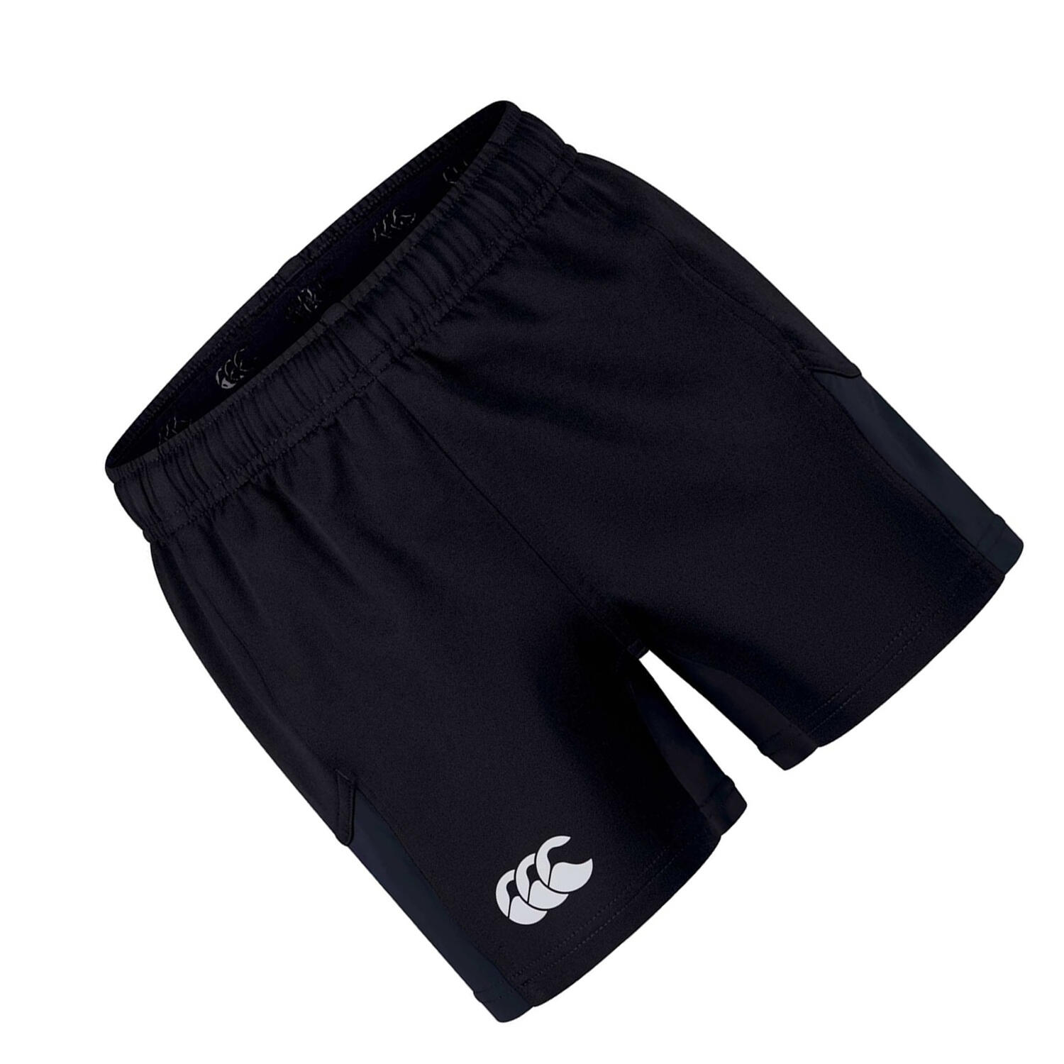 Childrens/Kids Advantage Rugby Shorts (Black) 2/2