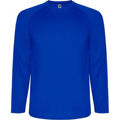 Maglietta Sportiva Manica Lunga Bambini Roly Montecarlo Nero Tinta Unita