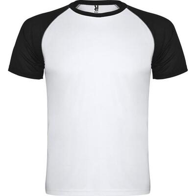 Maglietta Sportiva Maniche Corte Bambini Roly Indianapolis Nero Tinta Unita