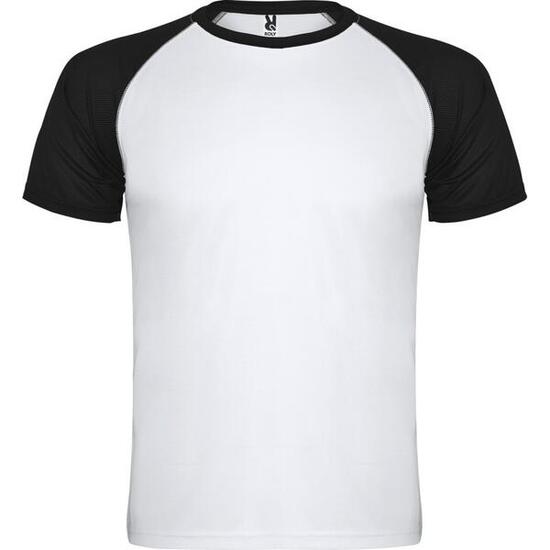 Maglietta Sportiva Maniche Corte Bambini Roly Indianapolis Nero Tinta Unita