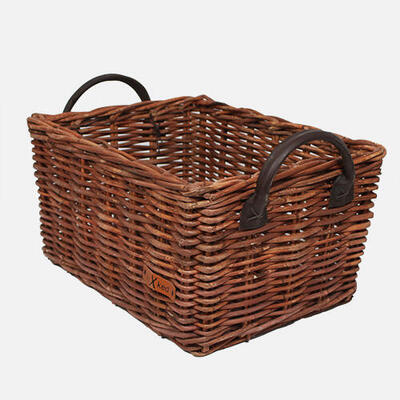 Kratmand bruin met grijze hengsels