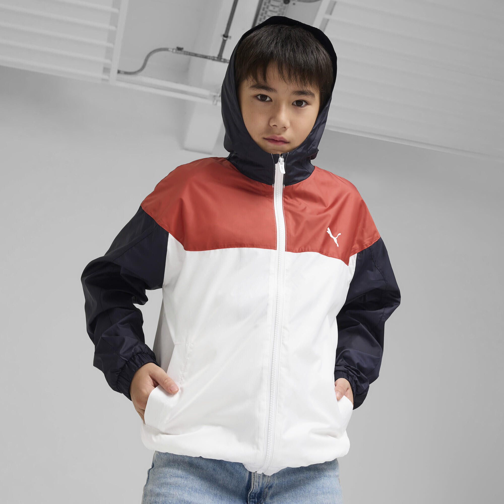 Windjacke mit Meshfutter Jugendliche PUMA White 5/8
