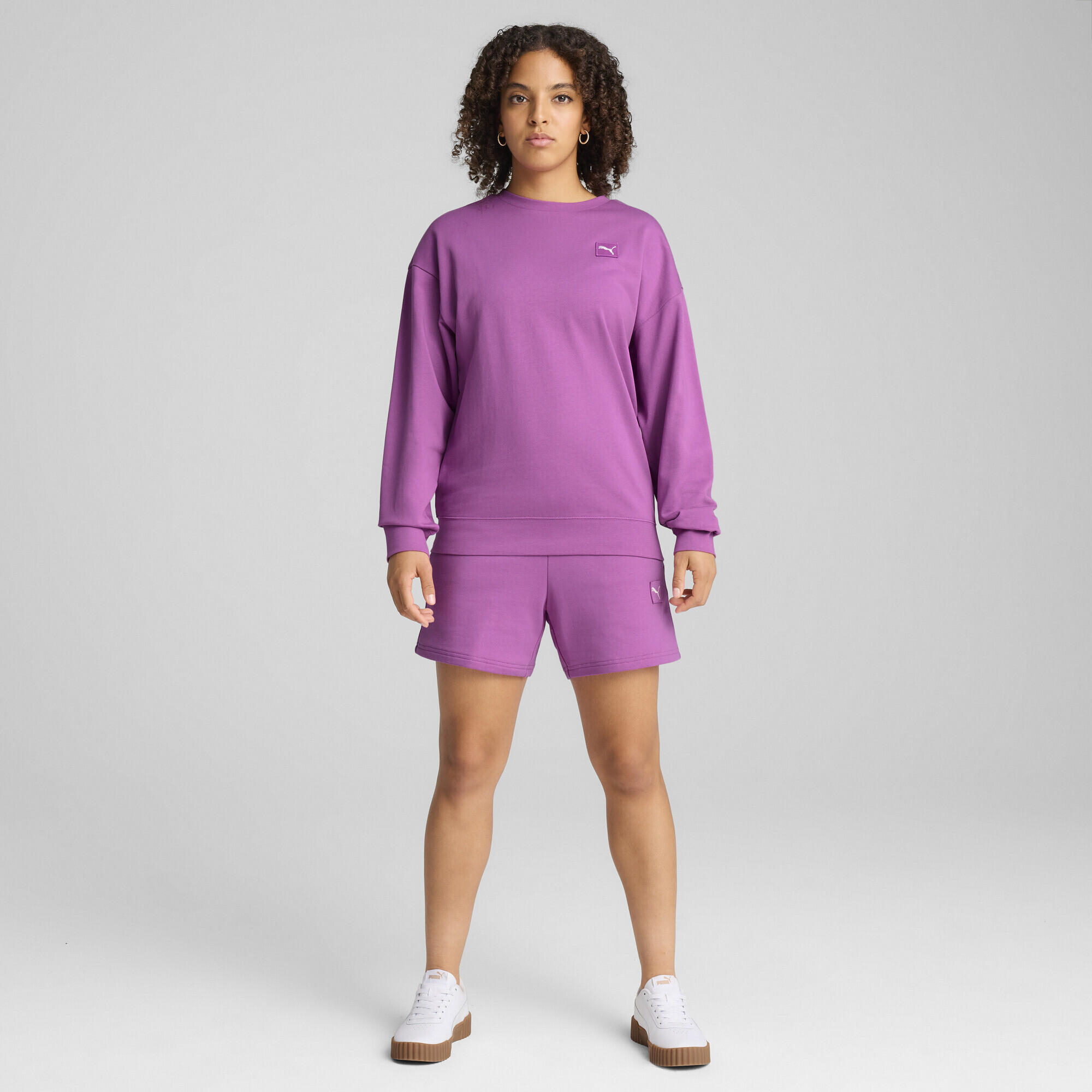 ESS ELEVATED Bequemer Crewneck Damen PUMA Wild Berry Purple 5/7