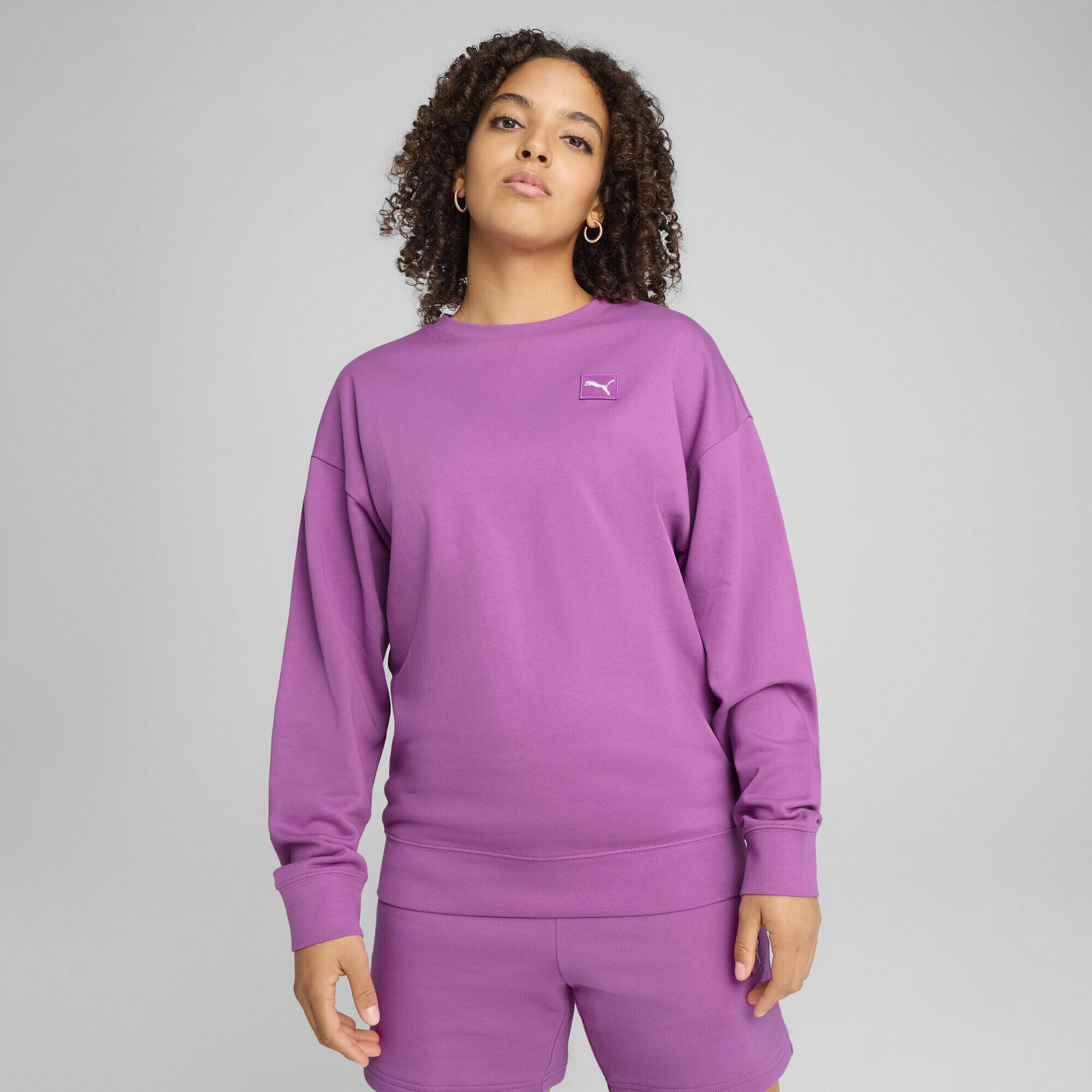 ESS ELEVATED Bequemer Crewneck Damen PUMA Wild Berry Purple 2/7