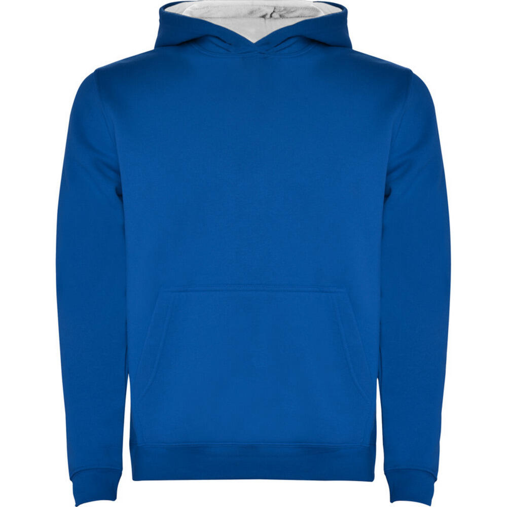 Camisola com capuz com cordão Urban para crianças e jovens Azul Real / Branco