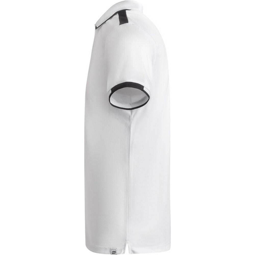 Polo Manches Courtes TAMIL Enfant (Blanc / Noir Uni) 3/4