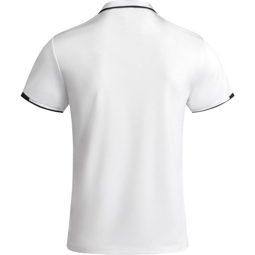 Polo Manches Courtes TAMIL Enfant (Blanc / Noir Uni) 2/4