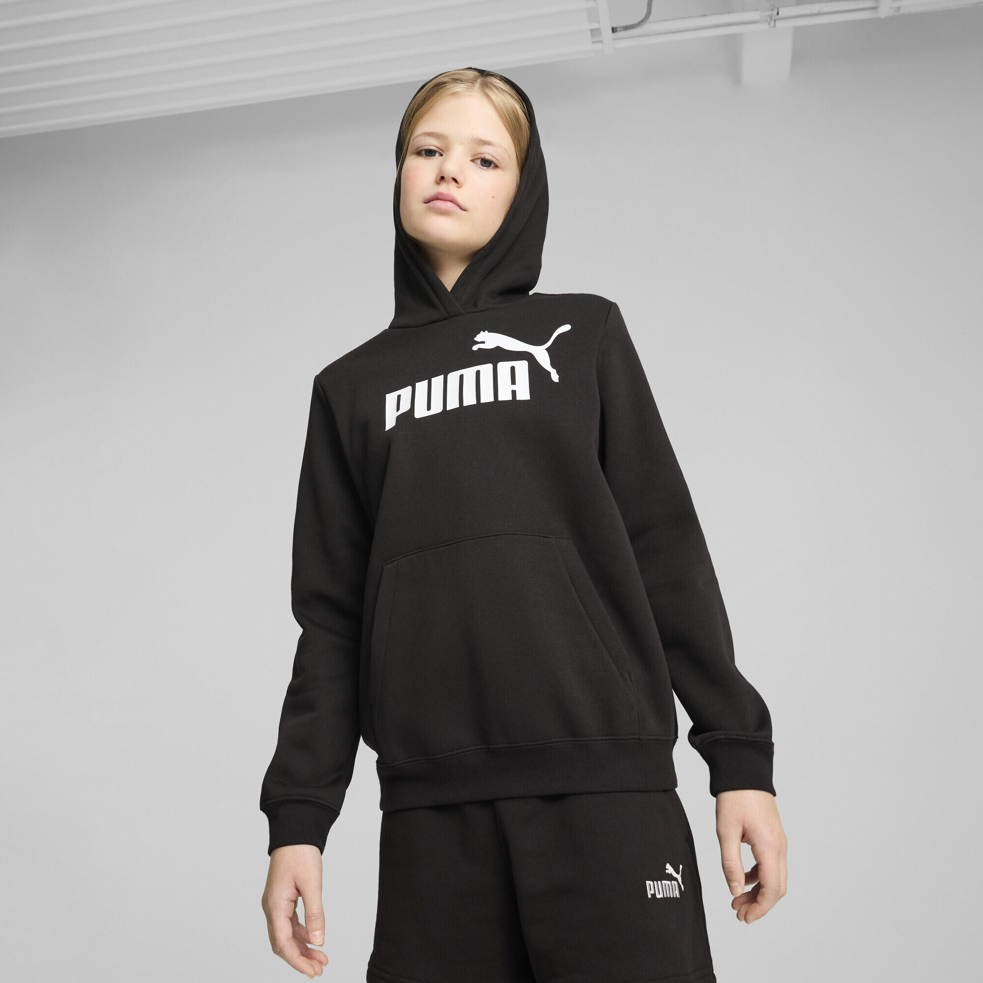 Felpa in pile con cappuccio con logo ESS N. 1 per ragazzi PUMA 2/7