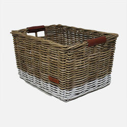 Panier-caisse XL gris avec fond blanc