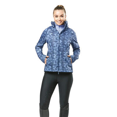 Giacca impermeabile da equitazione stampata donna Dublin Cortina