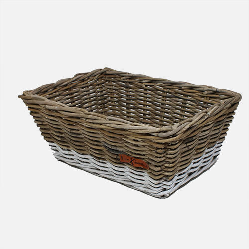 Panier Trapezium gris avec bord blanc