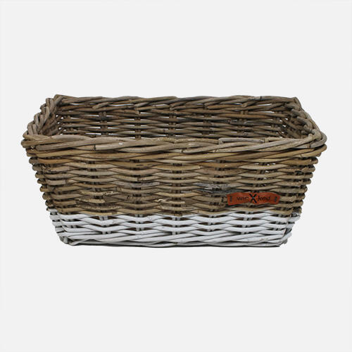Cesta Trapezoidal Gris con Borde Blanco 2/2
