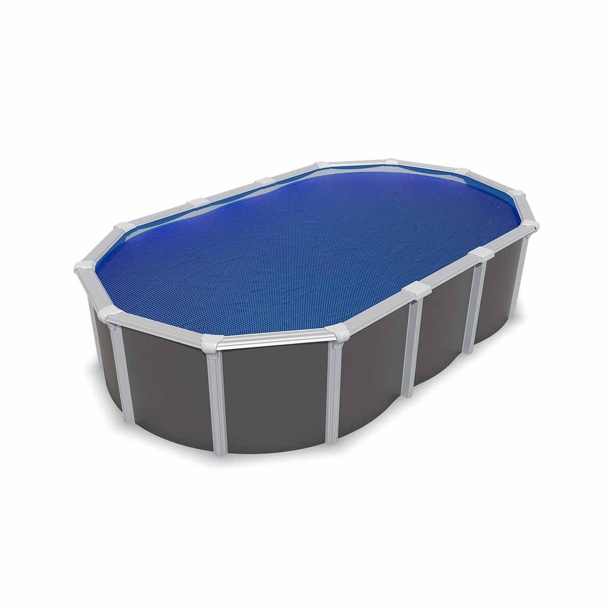 Bâche à bulles ovale piscine métal 7,6 m x 4,6 m intérieure 2/2