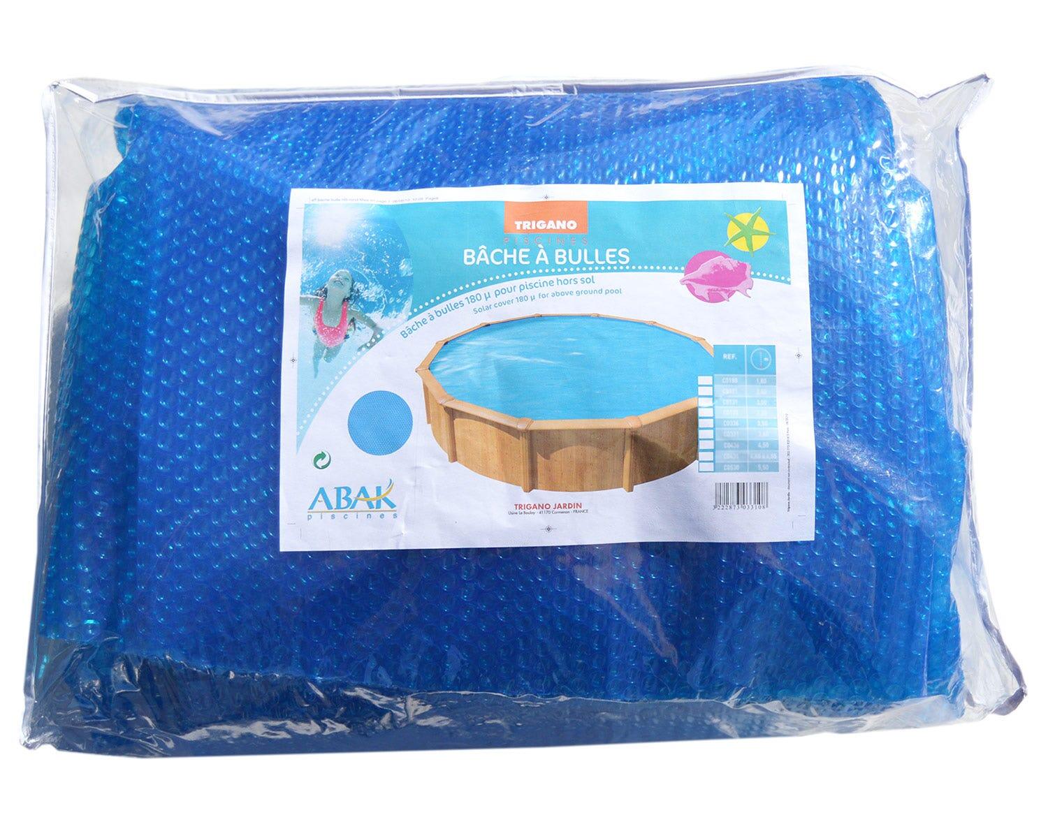 Bâche à bulles ovale piscine métal 7,6 m x 4,6 m intérieure 1/2