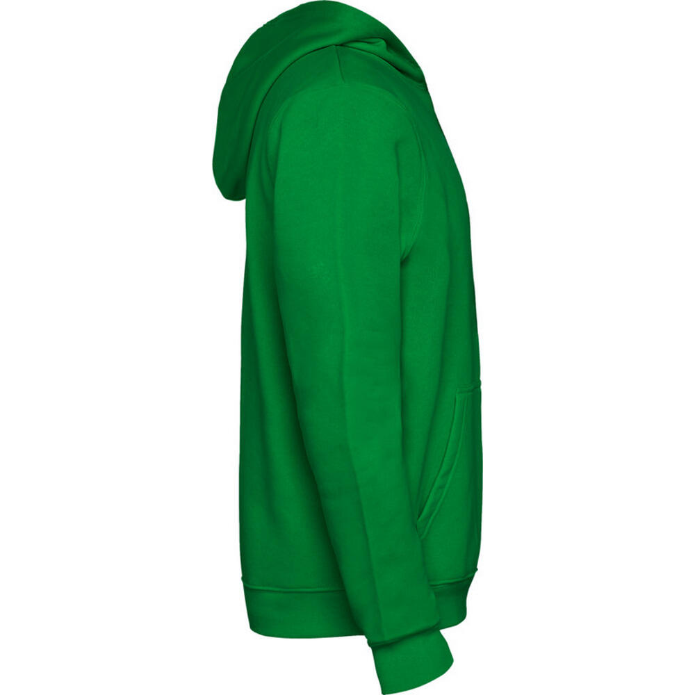 Felpa Con Cappuccio Con Coulisse Bambini Roly Urban Verde Kelly Bianco 4/4