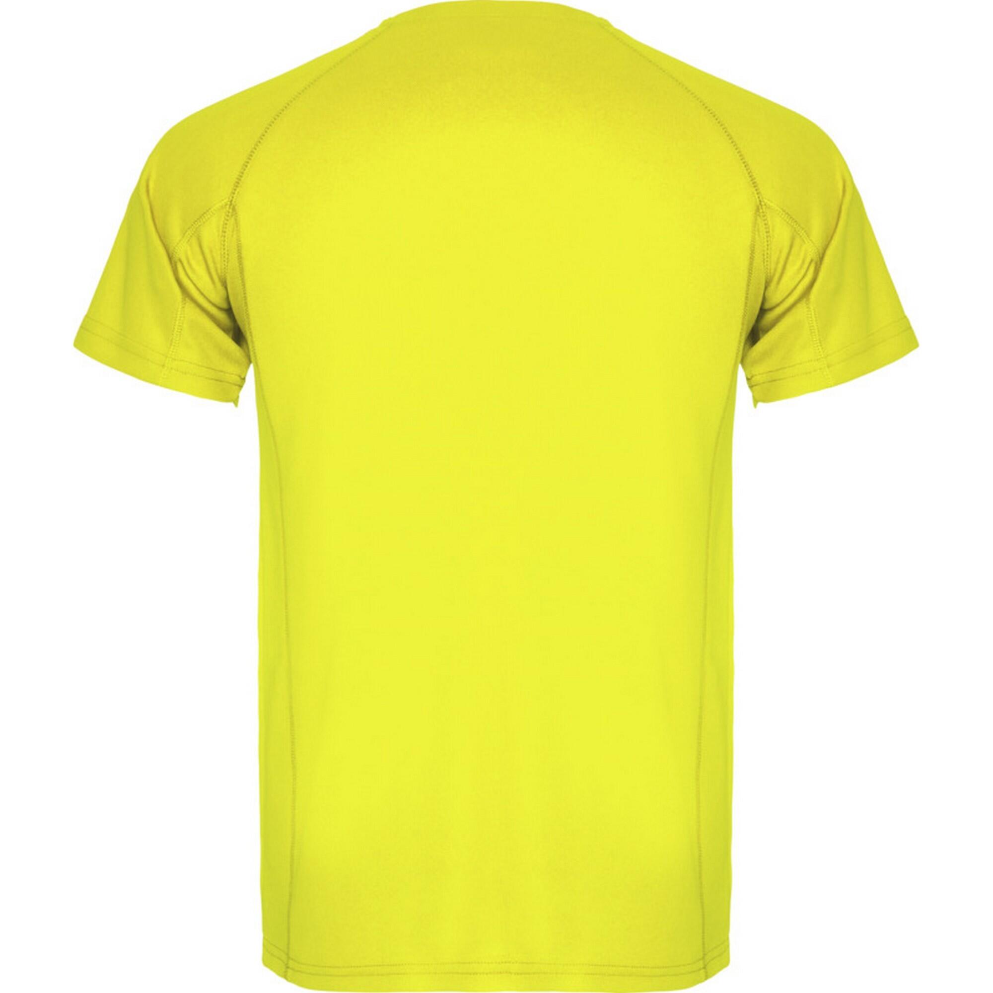 Kinderen/Kinderen Montecarlo Sport Tshirt (Fluro Geel) 2/2