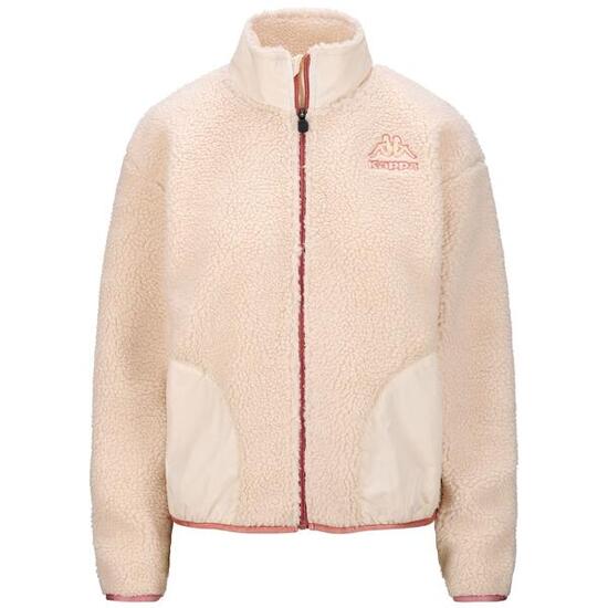 Felpa con zip da donna in poliestere rosso da palestra