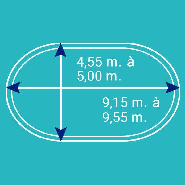 Bâche d'hiver pour piscine métal ou résine ovale 9,5 m x 4,9 m 2/4