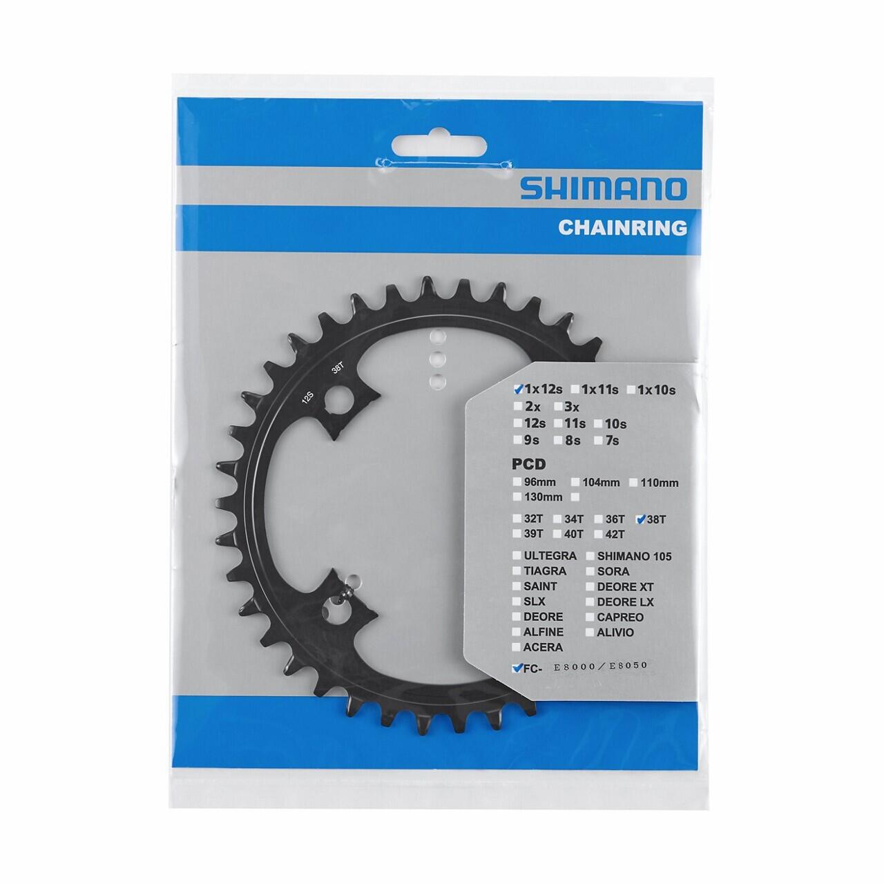 Plateau sans garde chaîne Shimano FC-E8000/FC-E8050/FC-M8050/SM-CRE80-12-BFC-E80 4/4