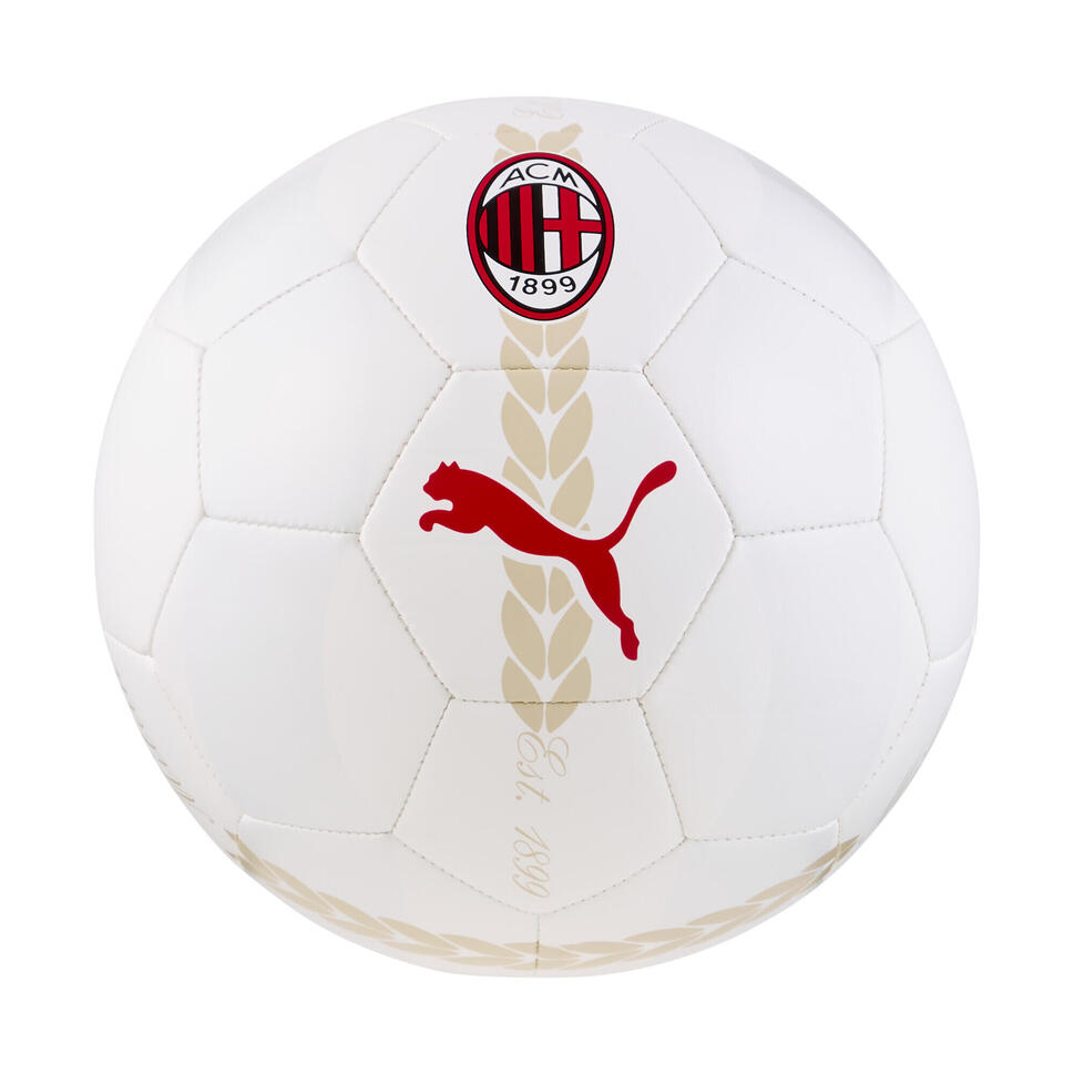 Przedmeczowa piłka do piłki nożnej AC Milan 24/25 PUMA White Putty Beige