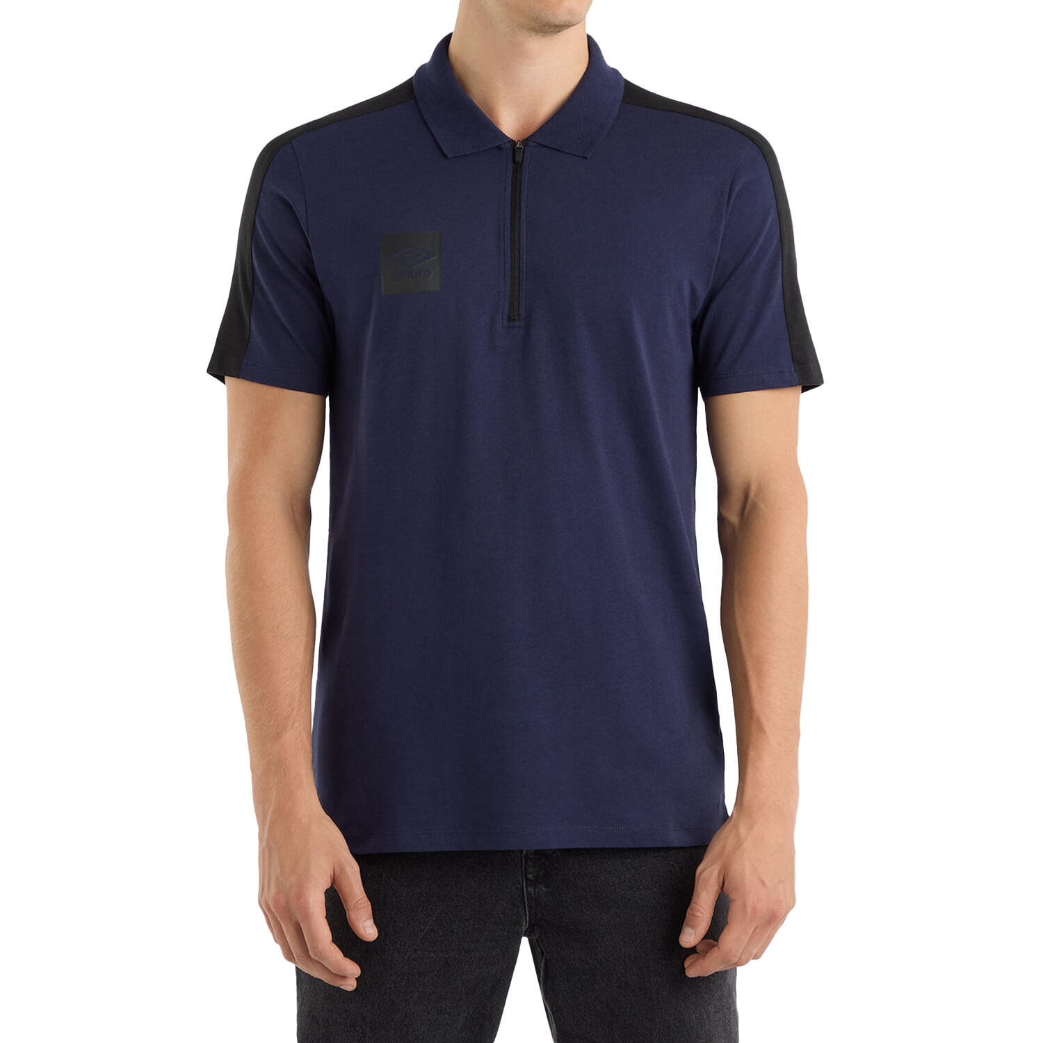 "Terrace" Poloshirt mit kurzem Reißverschluss für Herren Kurzmantel/Schwarz 3/3