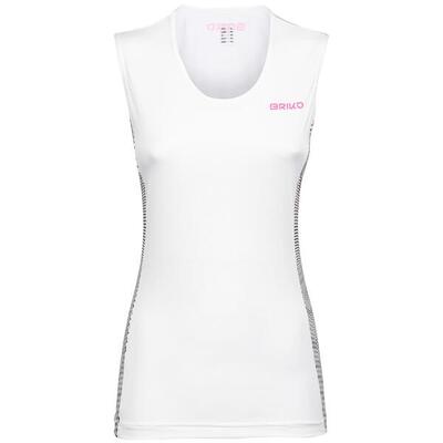 briko t-shirt bianco da donna in materiale sintetico da ciclismo e bici